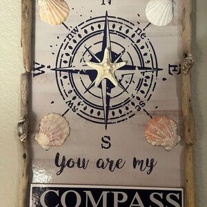 You Are My Compass Handmade Wall Hanging